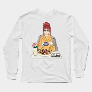 Cafe girl (2) Long Sleeve T-Shirt